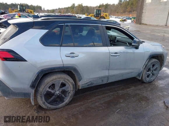 2021 Toyota RAV4 Hybrid XSE with VIN 4T3E6RFV8MU059858, listed as a IAAI auction lot 41423611 with 14,281 mi miles and . Bid and sale history available at DreamBid. Image 13.