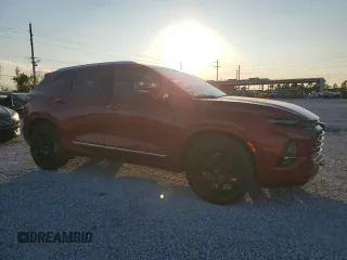 2020 Chevrolet Blazer Premier with VIN 3GNKBFRS5LS589769, listed as a Copart auction lot 87609735 with 53,384 mi miles and Salvage title. Bid and sale history available at DreamBid. Image 4.