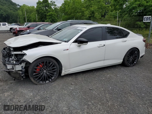 2022 Acura TLX Type S with VIN 19UUB7F04NA001490, listed as a Copart auction lot 61413455 with 29,690 mi miles and Salvage title. Bid and sale history available at DreamBid. Image 1.