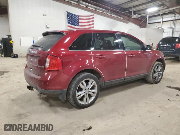 2013 Ford Edge Limited with VIN 2FMDK3KC7DBA73841, listed as a Copart auction lot 46984745 with 236,349 mi miles and Clean Title. Bid and sale history available at carsss.com. Image 3.