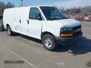 2019 Chevrolet Express Cargo Van with VIN 1GCWGBFPXK1186665, listed as a IAAI auction lot 41795478 with 311,142 mi miles. Bid and sale history available at carsss.com. Image 1.