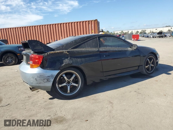 2002 Toyota Celica GTS with VIN JTDDY38TX20057061, listed as a Copart auction lot 43334735 with 123,908 mi miles and Salvage Title. Bid and sale history available at carsss.com. Image 3.