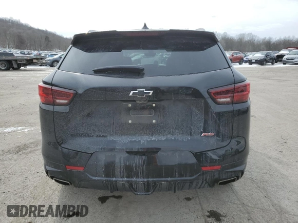 2023 Chevrolet Blazer RS with VIN 3GNKBKRSXPS208402, listed as a Copart auction lot 45949245 with 15,301 mi miles and Salvage title. Bid and sale history available at DreamBid. Image 6.