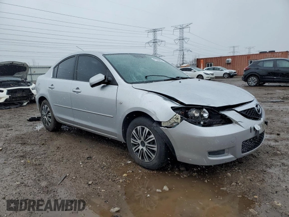 2008 Mazda 3 Sport with VIN JM1BK32F081804357, listed as a Copart auction lot 47356055 with 91,200 mi miles and Salvage Title. Bid and sale history available at DreamBid. Image 4.