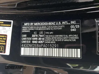 2023 Mercedes-Benz EQS with VIN 4JGDM2EB6PA015291, listed as a Copart auction lot 75398504 with 0 mi miles and Clean Title. Bid and sale history available at carsss.com. Image 12.