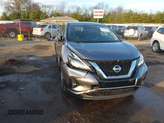 2021 Nissan Murano SL with VIN 5N1AZ2CS6MC130755, listed as a IAAI auction lot 40950186 with 48,134 mi miles and . Bid and sale history available at DreamBid. Image 1.
