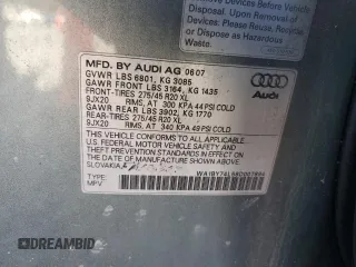 2008 Audi Q7 Premium with VIN WA1BY74L58D007894, listed as a Copart auction lot 87406794 with 103,583 mi miles and Salvage title. Bid and sale history available at DreamBid. Image 13.