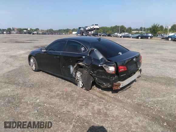 2007 Lexus IS 250 with VIN JTHCK262175011788, listed as a IAAI auction lot 39887880 with 210,537 mi miles. Bid and sale history available at carsss.com. Image 3.