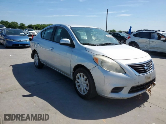 2012 Nissan Versa SV with VIN 3N1CN7AP3CL906673, listed as a Copart auction lot 62838455 with 249,517 mi miles and Salvage title. Bid and sale history available at DreamBid. Image 4.