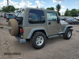 2004 Jeep Wrangler Sahara with VIN 1J4FA59SX4P791038, listed as a Copart auction lot 56154455 with 193,693 mi miles and Salvage title. Bid and sale history available at DreamBid. Image 3.