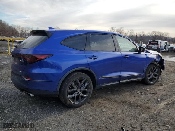 2022 Acura MDX w/A-Spec Package with VIN 5J8YE1H09NL021029, listed as a Copart auction lot 50506155 with 0 mi miles and Salvage Title. Bid and sale history available at carsss.com. Image 3.