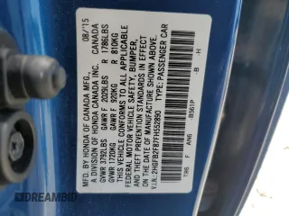 2015 Honda Civic EX z VIN 2HGFB2F87FH552890, wystawiony jako Copart lot #52539095 z przebiegiem 119 059 mil mil oraz Szkoda całkowita • Salvage title. Historia ofert i sprzedaży dostępna na DreamBid. Obrazek 15.