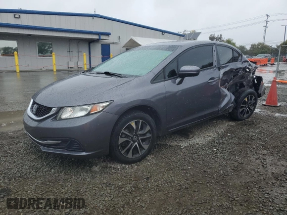 2014 Honda Civic Sedan EX with VIN 19XFB2F81EE038736, listed as a Copart auction lot 51261615 with 103,323 mi miles and Salvage Title. Bid and sale history available at carsss.com. Image 1.