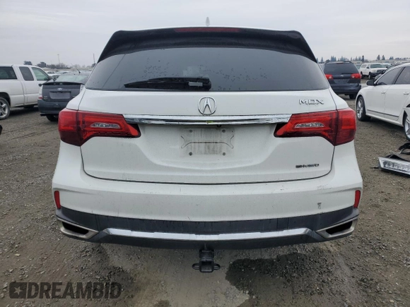 2020 Acura MDX with VIN 5J8YD4H31LL047734, listed as a Copart auction lot 43606185 with Not Provided miles and Salvage Title. Bid and sale history available at carsss.com. Image 6.