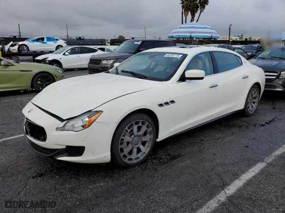 2014 Maserati Quattroporte GTS with VIN ZAM56PPA3E1082069, listed as a Copart auction lot 44250775 with 28,710 mi miles and Salvage Title. Bid and sale history available at carsss.com. Image 1.