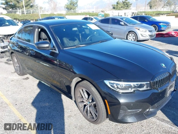 2021 BMW 3 Series 330i with VIN 3MW5R1J08M8B51760, listed as a IAAI auction lot 41605331 with 29,455 mi miles. Bid and sale history available at carsss.com. Image 1.
