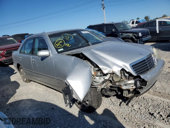 2001 Mercedes-Benz E-Class with VIN WDBJF65J11B294200, listed as a Copart auction lot 73831854 with 117,441 mi miles and Salvage Title. Bid and sale history available at carsss.com. Image 4.