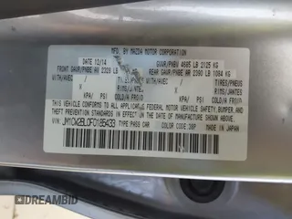 2015 Mazda 5 Sport with VIN JM1CW2BL0F0185433, listed as a IAAI auction lot 42594468 with 189,696 mi miles and . Bid and sale history available at DreamBid. Image 9.