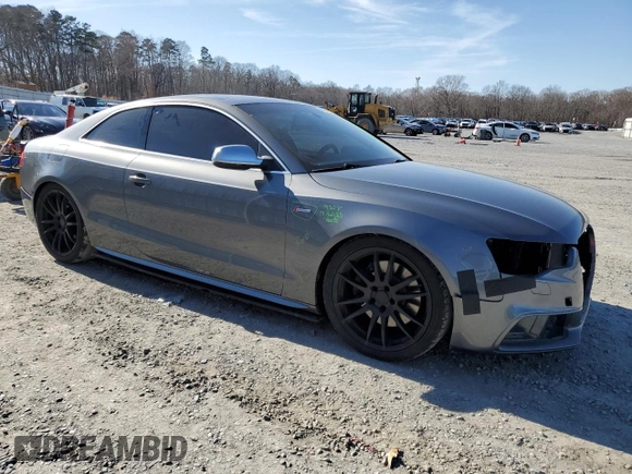 2014 Audi S5 Premium Plus with VIN WAUCGAFRXEA010408, listed as a Copart auction lot 42742145 with 128,354 mi miles and Salvage Title. Bid and sale history available at carsss.com. Image 4.