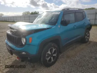 2021 Jeep Renegade Trailhawk z VIN ZACNJDC16MPM10006, wystawiony jako Copart lot #50981775 z przebiegiem 36 884 mil mil oraz Szkoda całkowita • Salvage title. Historia ofert i sprzedaży dostępna na DreamBid. Obrazek 1.