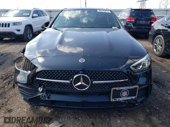 2024 Mercedes-Benz C 300 with VIN W1KAF4HB8RR156396, listed as a Copart auction lot 48219474 with 2,573 mi miles and Salvage Title. Bid and sale history available at DreamBid. Image 5.