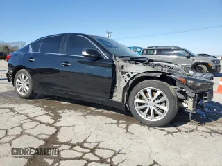 2015 Infiniti Q50 Premium with VIN JN1BV7AP8FM336966, listed as a Copart auction lot 50609175 with 100,564 mi miles and Salvage Title. Bid and sale history available at carsss.com. Image 4.