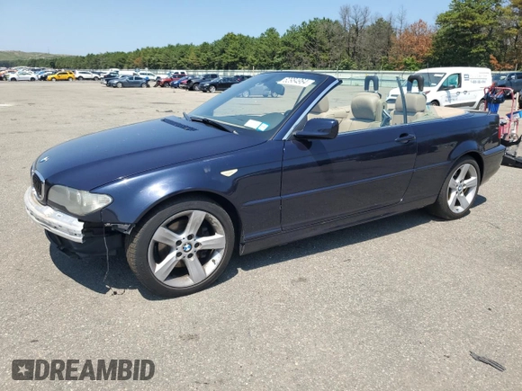 2004 BMW 3 Series 325Ci with VIN WBABW33434PL25386, listed as a Copart auction lot 62984964 with 88,373 mi miles and Salvage Title. Bid and sale history available at carsss.com. Image 1.