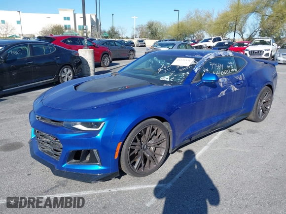 2018 Chevrolet Camaro ZL1 with VIN 1G1FK1R6XJ0122327, listed as a IAAI auction lot 41539334 with 26,178 mi miles and . Bid and sale history available at DreamBid. Image 2.