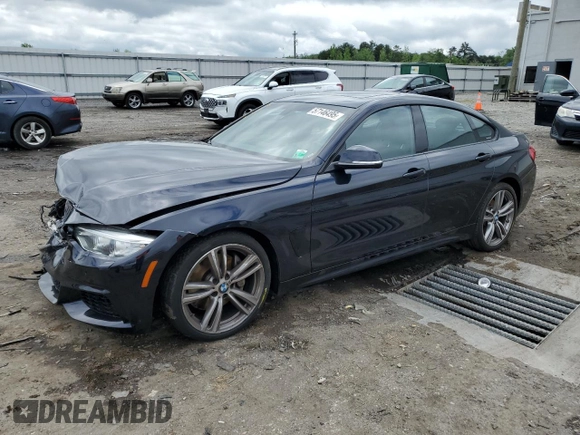 2015 BMW 4 Series 435i with VIN WBA4B1C56FD955408, listed as a Copart auction lot 57146495 with 81,258 mi miles and Salvage title. Bid and sale history available at DreamBid. Image 1.