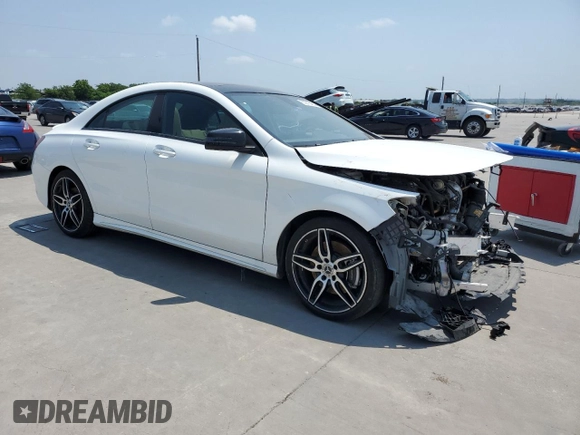 2019 Mercedes-Benz CLA with VIN WDDSJ4EB7KN739207, listed as a Copart auction lot 55216433 with 20,506 mi miles. Bid and sale history available at carsss.com. Image 4.