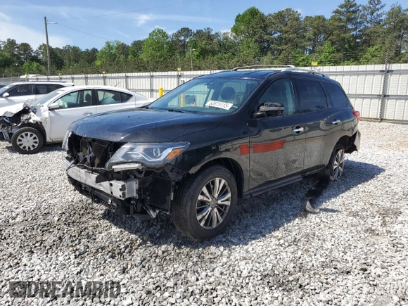 2019 Nissan Pathfinder SL with VIN 5N1DR2MM7KC642471, listed as a Copart auction lot 53975115 with 155,887 mi miles and Salvage title. Bid and sale history available at DreamBid. Image 1.