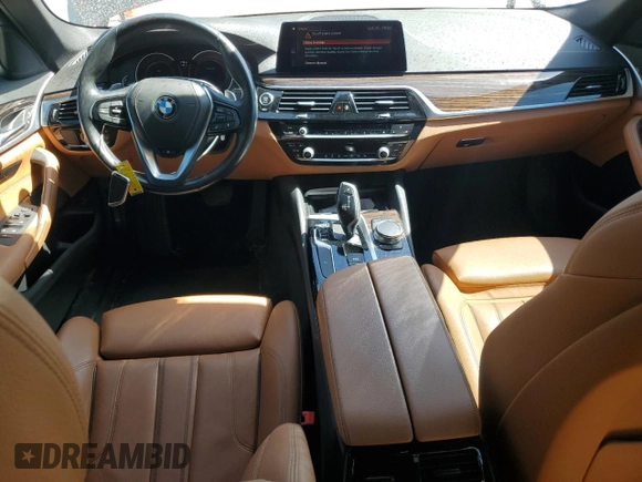 2019 BMW 5 Series 540i xDrive with VIN WBAJE7C58KWW19058, listed as a Copart auction lot 48414445 with 56,506 mi miles and Salvage Title. Bid and sale history available at carsss.com. Image 8.