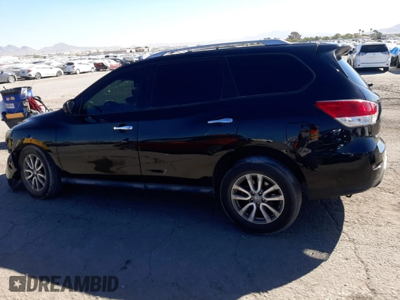 2015 Nissan Pathfinder SV with VIN 5N1AR2MM0FC633507, listed as a Copart auction lot 46092465 with 112,628 mi miles and Salvage Title. Bid and sale history available at carsss.com. Image 2.