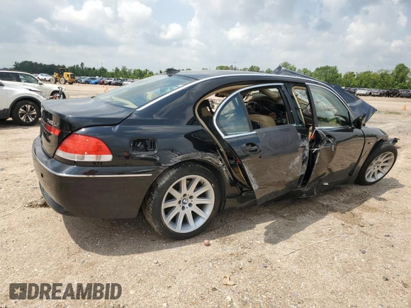2003 BMW 7 Series 745Li with VIN WBAGN63453DR14935, listed as a Copart auction lot 53914495 with Not provided miles and Non repairable. Bid and sale history available at DreamBid. Image 3.