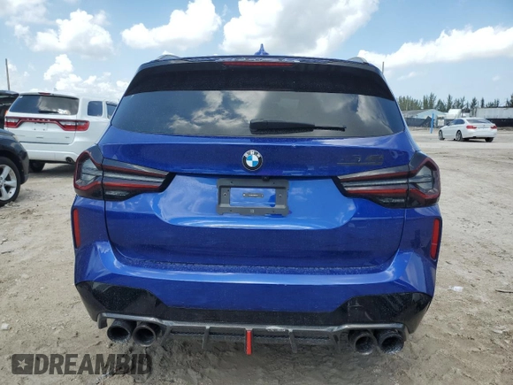 2024 BMW X3 M with VIN 5YM13EC04R9U76210, listed as a Copart auction lot 53906035 with Not Provided miles and Salvage Title. Bid and sale history available at carsss.com. Image 6.