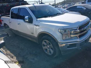 2018 Ford F-150 XL with VIN 1FTEW1EG7JFC09489, listed as a IAAI auction lot 41346016 with 129,436 mi miles. Bid and sale history available at carsss.com. Image 1.