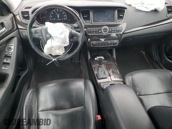 2014 Kia Cadenza Premium with VIN KNALN4D71E5124055, listed as a Copart auction lot 80391974 with 54,363 mi miles and Salvage Title. Bid and sale history available at carsss.com. Image 8.