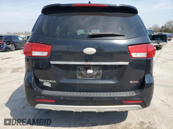 2017 Kia Sedona SX-L with VIN KNDME5C17H6334376, listed as a Copart auction lot 50873095 with 152,544 mi miles and Salvage Title. Bid and sale history available at carsss.com. Image 6.