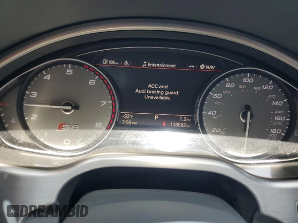 2013 Audi S8 with VIN WAUD2AFD4DN007731, listed as a Copart auction lot 52052315 with 118,582 mi miles and Clean Title. Bid and sale history available at carsss.com. Image 9.