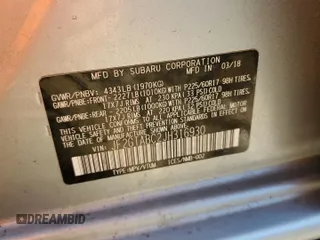 2018 Subaru Crosstrek Premium с VIN JF2GTABC2JH316930, выставлен на аукционе Copart как лот 70955854 с пробегом 105 481 миль миль и Списание • Salvage title. История ставок и продаж доступна на DreamBid. Изображение 16.