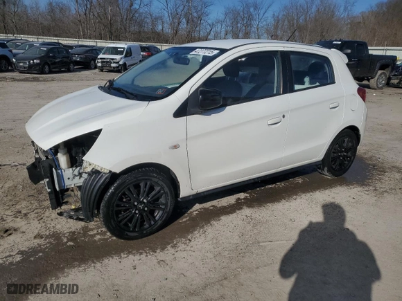 2019 Mitsubishi Mirage GT with VIN ML32A5HJ9KH011411, listed as a Copart auction lot 47277215 with 78682 miles and Salvage Title. Bid and sale history available at carsss.com. Image 1.