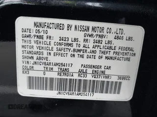 2010 Infiniti G37 x with VIN JN1CV6AR1AM254117, listed as a IAAI auction lot 42196026 with 348,221 mi miles. Bid and sale history available at carsss.com. Image 9.