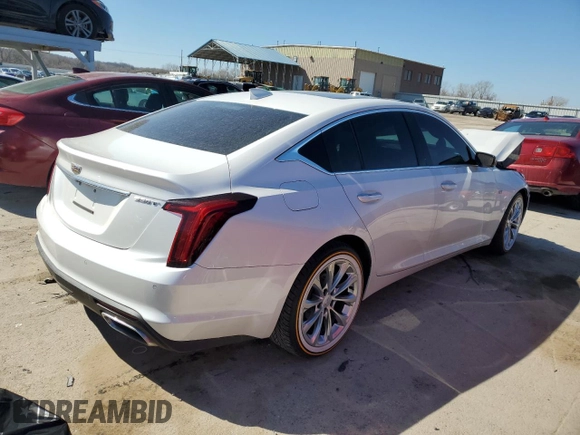 2020 Cadillac CT5 Premium Luxury with VIN 1G6DN5RK6L0152182, listed as a Copart auction lot 49895975 with 101,156 mi miles and Salvage title. Bid and sale history available at DreamBid. Image 3.