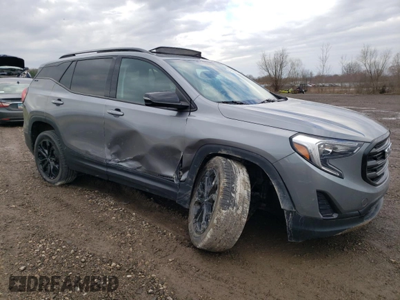2020 GMC Terrain SLE with VIN 3GKALMEV5LL294370, listed as a Copart auction lot 49858995 with 61,264 mi miles and Salvage Title. Bid and sale history available at DreamBid. Image 4.