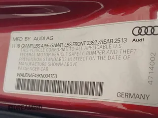 2019 Audi A4 Premium Plus z VIN WAUENAF49KN004753, wystawiony jako IAAI lot #42012315 z przebiegiem 105 208 mil mil oraz . Historia ofert i sprzedaży dostępna na DreamBid. Obrazek 9.