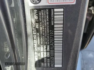 2020 Mercedes-Benz E with VIN WDDZF6BB1LA707197, listed as a Copart auction lot 67953924 with 30,423 mi miles and Salvage Title. Bid and sale history available at carsss.com. Image 14.