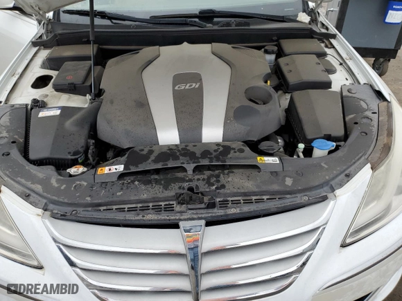 2013 Hyundai Genesis 3.8L with VIN KMHGC4DD5DU249107, listed as a Copart auction lot 50628035 with 75,868 mi miles and Salvage Title. Bid and sale history available at carsss.com. Image 11.