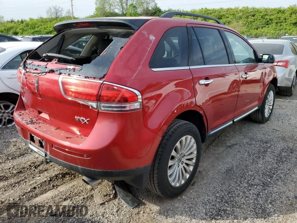 2012 Lincoln MKX with VIN 2LMDJ6JK9CBL05601, listed as a Copart auction lot 49788364 with 159,263 mi miles and Salvage Title. Bid and sale history available at carsss.com. Image 3.