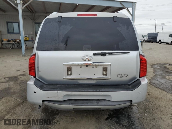 2008 Infiniti QX56 with VIN 5N3AA08D78N908987, listed as a Copart auction lot 53823375 with 124,422 mi miles and Clean Title. Bid and sale history available at carsss.com. Image 6.