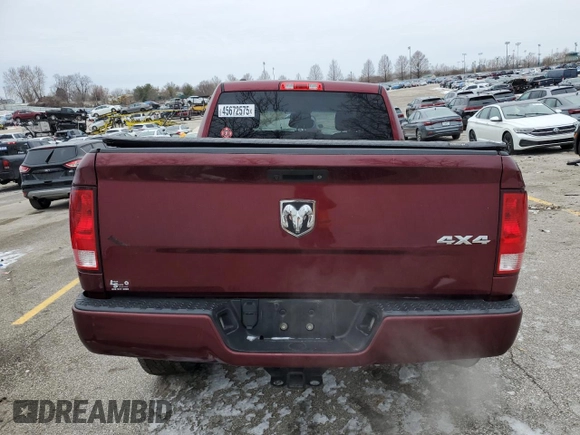 2018 Ram 1500 Express with VIN 1C6RR7FG1JS270118, listed as a Copart auction lot 45672575 with 100,779 mi miles and Salvage Title. Bid and sale history available at carsss.com. Image 6.